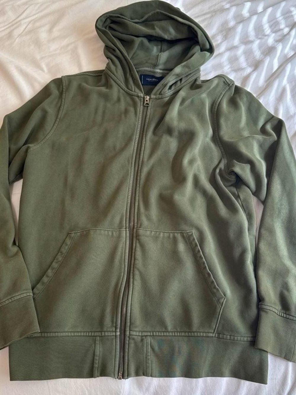 Olive Green Full-Zip Hoodie